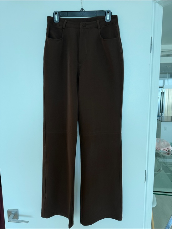 Princess Polly Pants - Princess Polly Brown High Waisted Trousers in Size 6